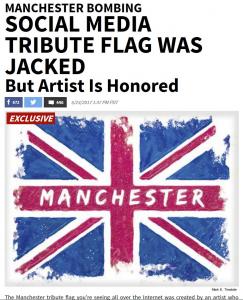 Accidental Social Media Tribute Flag for the Manchester Attack